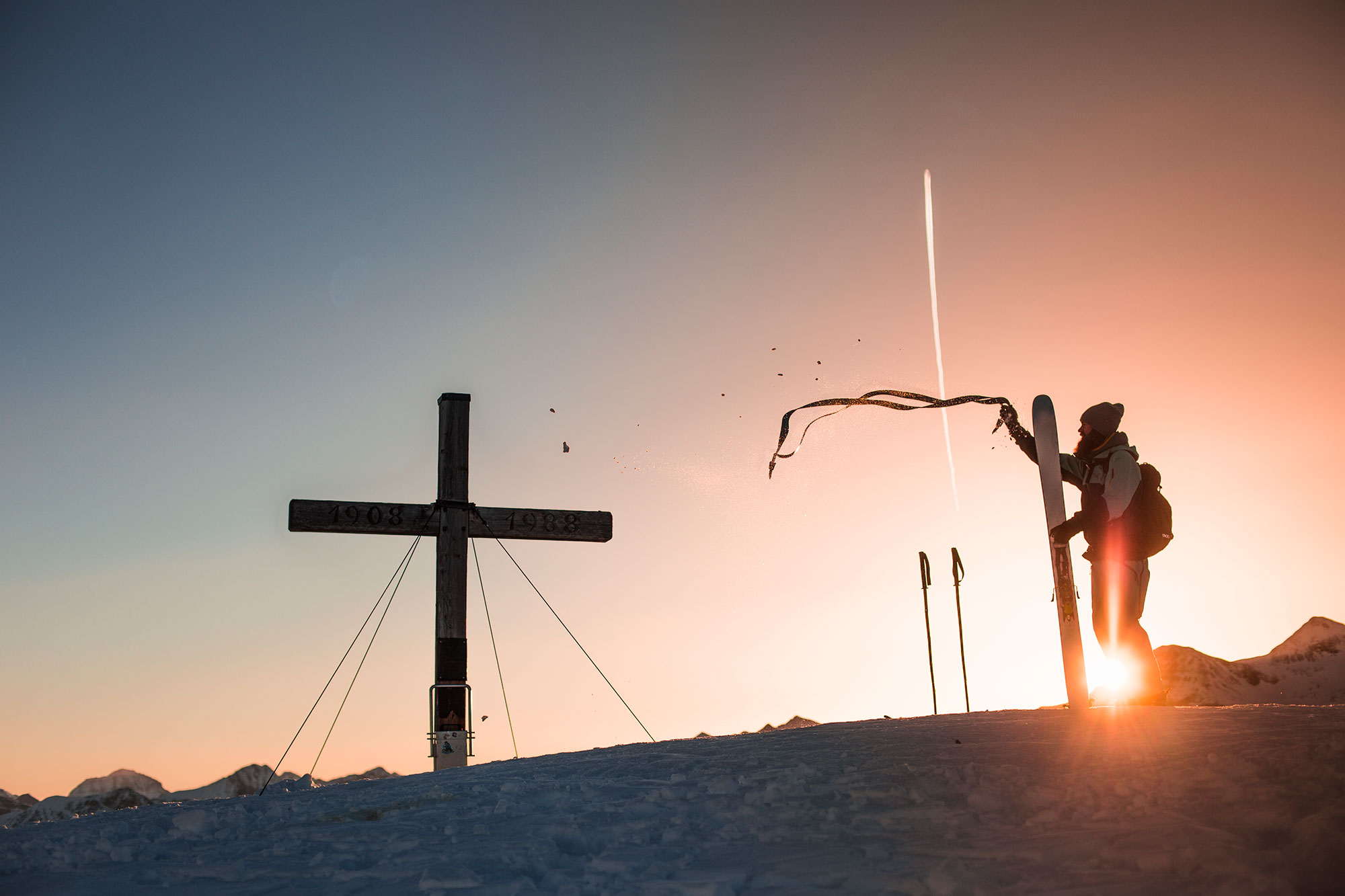 Skitour Sonnenuntergang